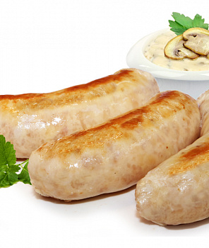 Жульен, колбаски куриные для гриля